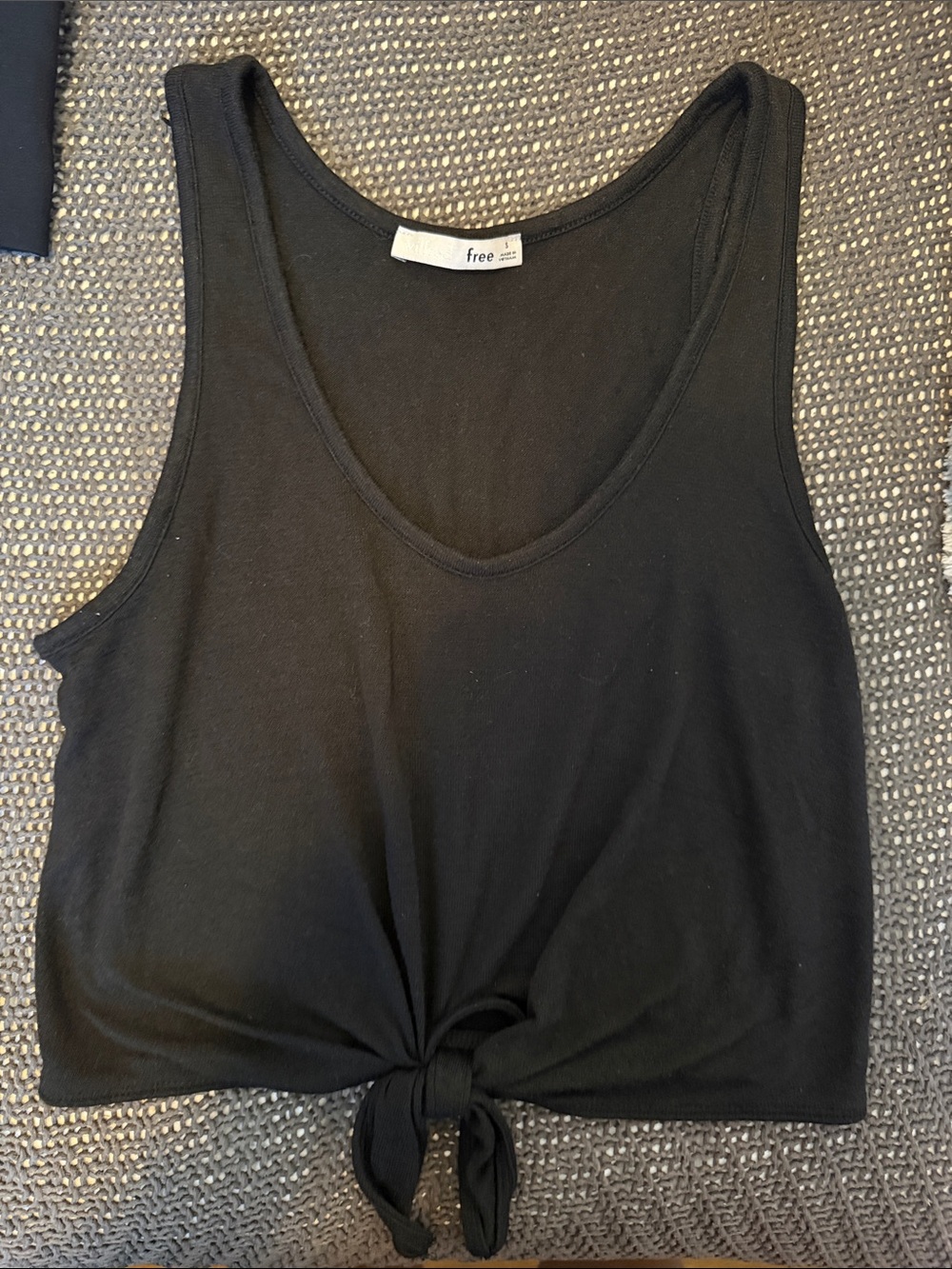 Wilfred Free Black Front Tie Tank